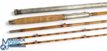 Geo I Varney Maker, Montague City, USA 10' 3-piece split cane bamboo rod, with factory correct spare