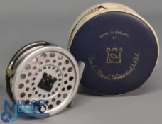 Hardy Bros Marquis #7 alloy fly reel smooth alloy foot black handle, quick release spool, reversible