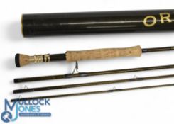 Orvis USA Z/G Helios carbon fly rod 3 1/2oz tip flex 10.0, 9ft 4pc line 10# alloy double uplocking