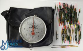 Selection of handmade Fishing Floats, to include some quill hand finished green swirl paint - 2