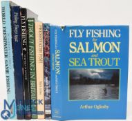 Seven Fishing Books, all hardback - Fly Fishing for Salmon and Sea Trout 1987 Arthur Oglesby, The