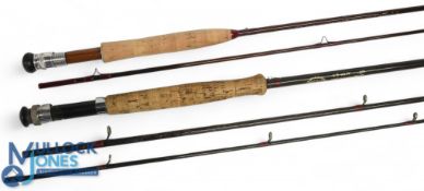 A custom built Country Lines Special carbon trout fly rod, 8ft 2pc, line 4/5#, alloy up locking reel