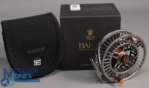 Hardy Ultralite 5000 MTX 5/6/7 fly reel stamped 01L17CK to foot, rear drag adjuster, counter