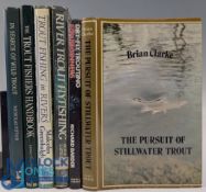 6x Trout Fishing Books to include: River Trout Flyfishing - Peter Lapsley 1988 Ex Lib, Trout Fishing