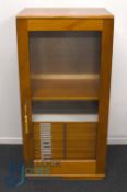 A fine pale Mahogany Collectors Cabinet, 63 slide out drawer display, professionally made with