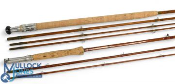 Millwards Fly Ranger 11ft 3in 3pc split cane fly rod with correct spare tip, speckled whipped,