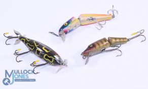 Pflueger Scoop, USA wooden lure with glass eyes, 3.75