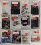 14x Boxex of Assorted Fishing Flies and Tubes - retail old shop stock of muddled daddy, stoat tail