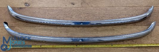 Automobile - Car Parts - 2x 'MG Midget' Chrome trim/bumpers - measures approx. 130cm