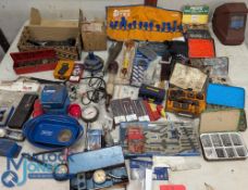 Automotive Tools - Assortment of hand tools, parts, components features Laser brake disc removal