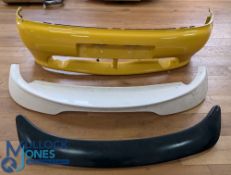 Automobile - Car Parts - MG Trophy front bumper in yellow, a white front spoiler and black rear