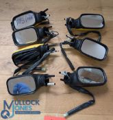 Automobilia - Car Parts - 7x Various Wing Mirrors - 5x appear in yellow, 2x in black - untested - 1x