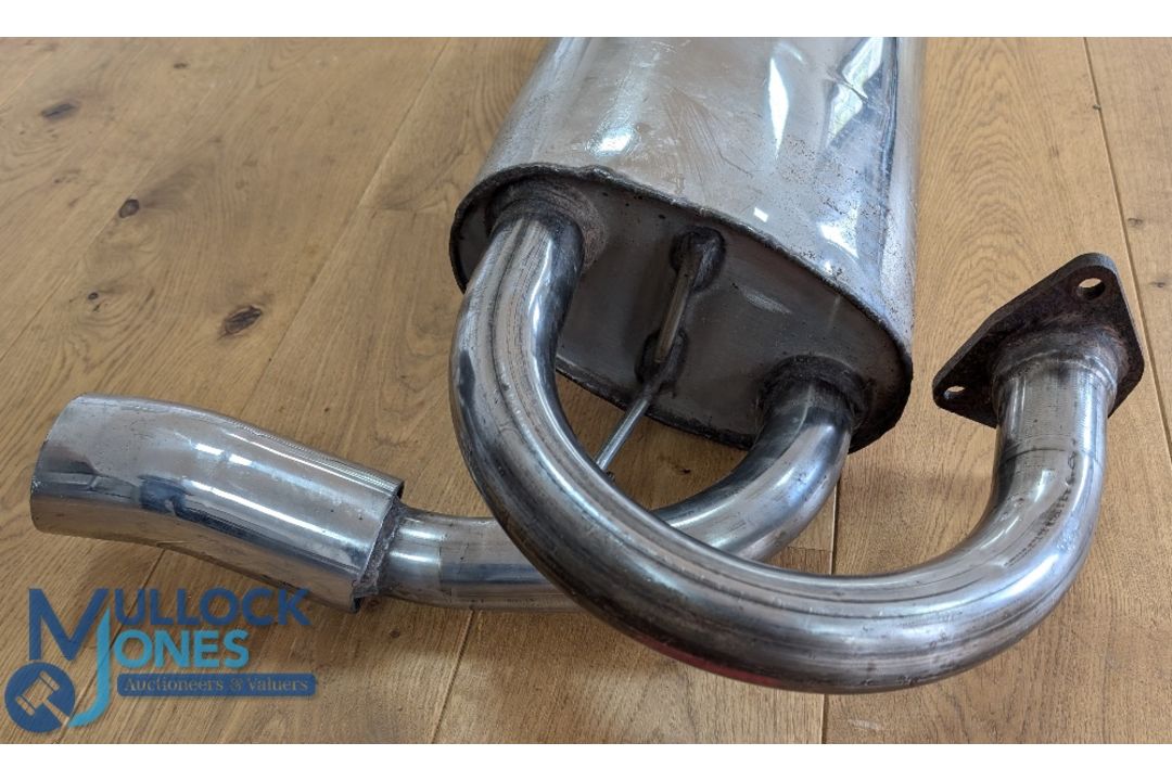 Automobilia - Car Exhaust - Rear Silencer, unmarked, stainless steel, measures 93cm approx. - Image 4 of 5