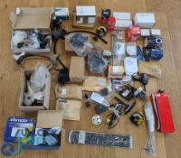 Automobile - Car Parts - Assorted parts such as head bolts, exhaust gaskets, seat belt clips,