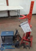 Automotive - Tools - Sealey Strutt & Spring Compressing Station RE231 and RE232 plus car jacks,