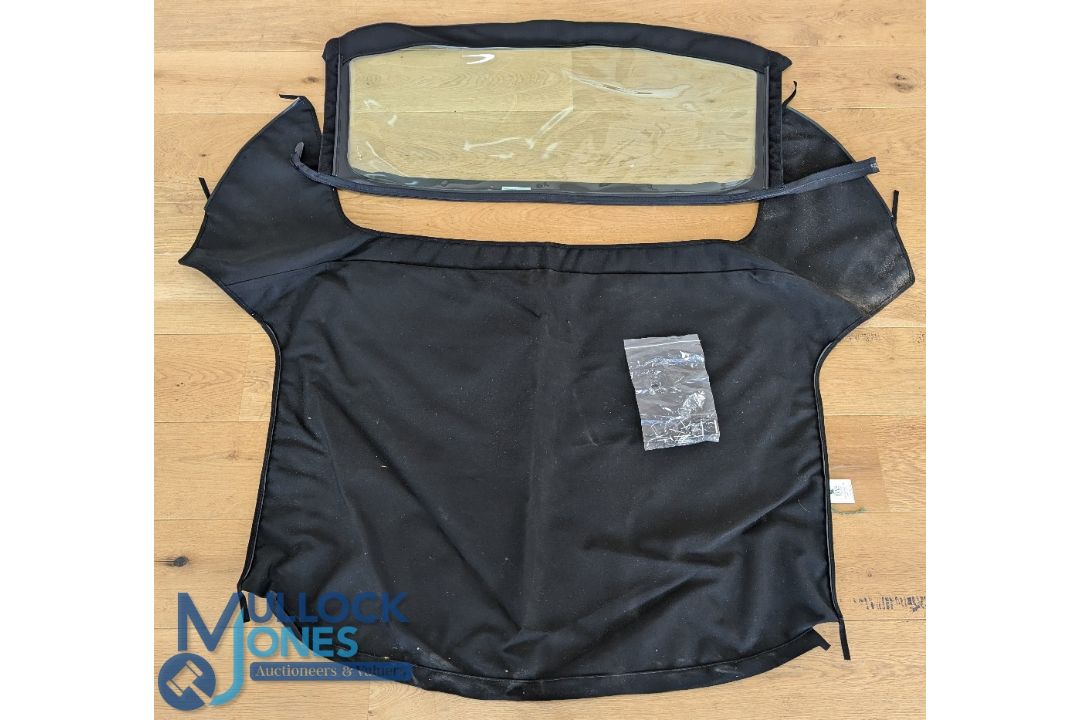 Automobile - Car Parts - MG Convertible soft top rear window and fabric lining - appears with labels - Image 1 of 2