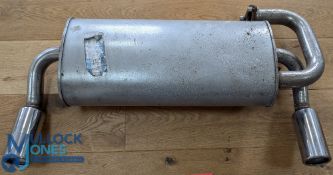Automobilia - Car Exhaust - MG Rover Rear Silencer marked UNI Part DAM 017, stainless steel,