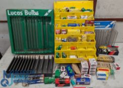 Automotive - Auto Bulbs - Car Parts - Selection of auto bulbs, Astra-lamp, Lucas, with shop