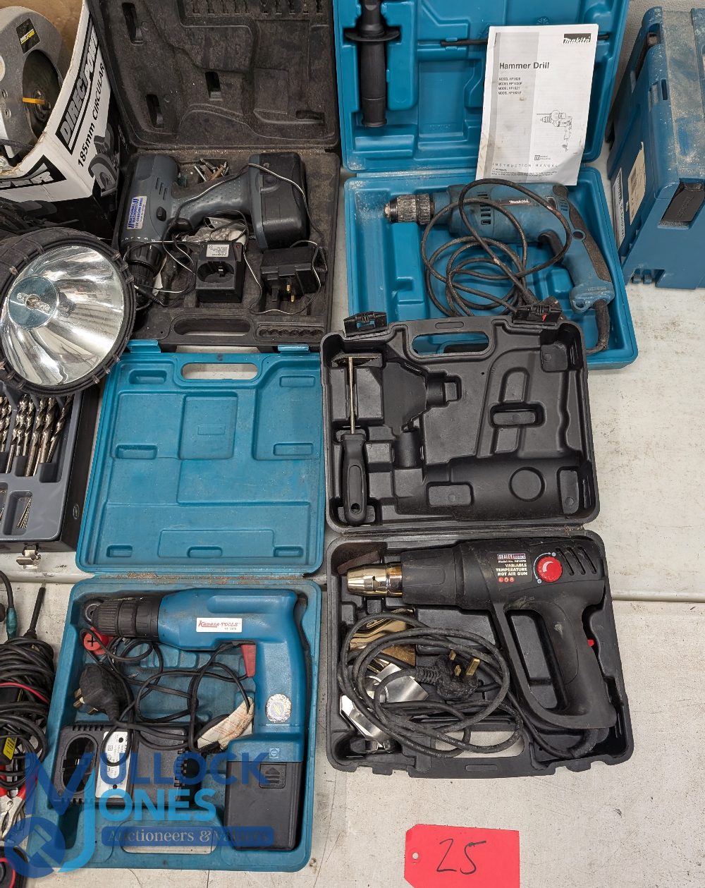 Power Tools (5) to include Direct Power 185mm circular saw, Makita hammer drill, 2x other drills, - Image 4 of 4
