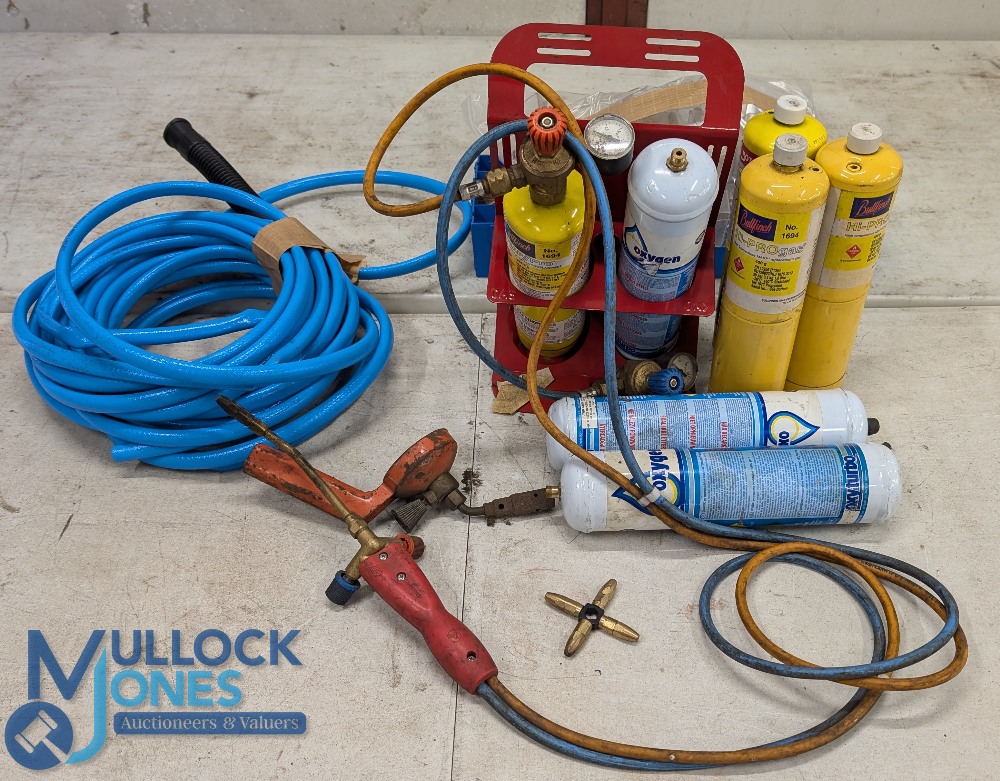 Automotive - Tools - Turbo set 200 Oxyturbo Torch Welding Kit - with spare Oxygen cylinders, plus