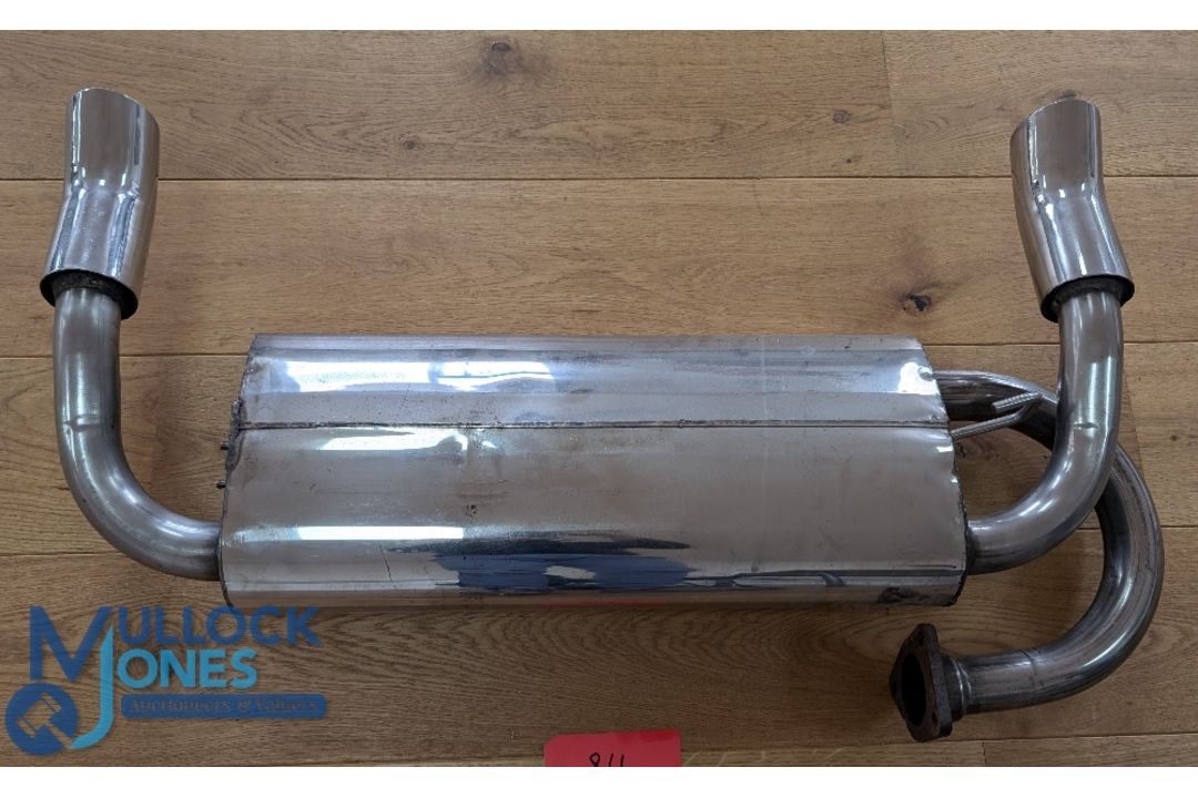 Automobilia - Car Exhaust - Rear Silencer, unmarked, stainless steel, measures 93cm approx. - Image 5 of 5