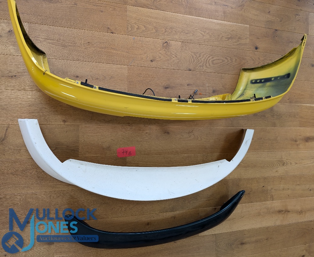 Automobile - Car Parts - MG Trophy front bumper in yellow, a white front spoiler and black rear - Image 3 of 3