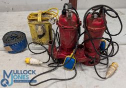 2x Submersible pumps SPA550/SPA550F with transformer, one plug seeds some attention (3)