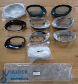 Automobilia - Car Parts - MG Rover Grill - VUB105300 (appears used) and 10x Side grills varying