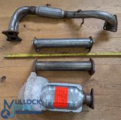 Automobilia - Car Parts - Various Exhaust Sections to include a Catalytic Converter, 2x straight and
