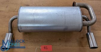 Automobilia - Car Exhaust - MG Rear Silencer marked UNI Part CRP1980, stainless steel, measures 93cm