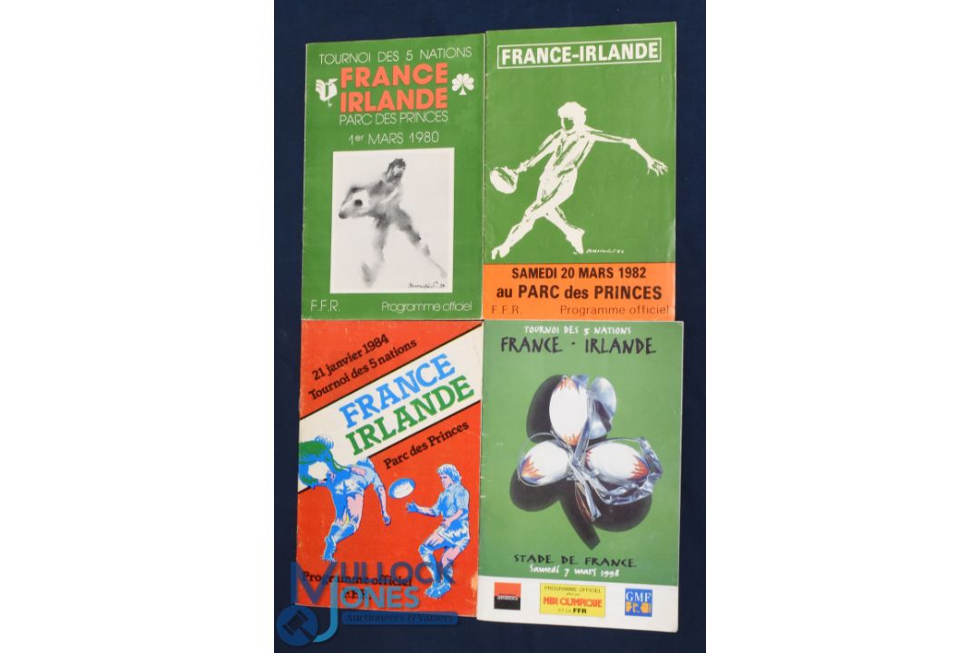 1980-1998 France v Ireland Rugby Programmes (4): 1980-84 inc. plus 1998. G/VG - Image 2 of 2