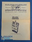 1962 British & I Lions Rugby Programme: 4pp foldover Western Province paper issue for their