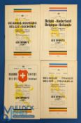 Selection of Belgium international match programmes 1955 France (Xmas Day 1955), 1956 Switzerland (