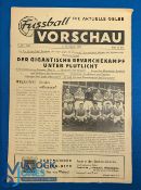 1956/57 European Cup match programme Borussia Dortmund v Manchester Utd 21 November 1956; large