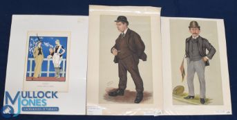 1890-1914 Vintage Rugby Prints (3): The famous Vanity Fair caricature full length colour portraits