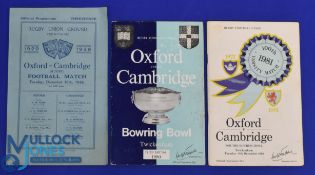 1929-1982 Varsity Rugby Match Programmes etc (5): Lovely early issue from 1929, plus 1980 (with 2