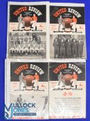 1956/57 Manchester United European home football programmes (4) v Anderlecht, Borussia Dortmund,