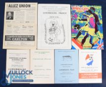 Selection of Luxembourg international match programmes 1960 England (WC qualifier - England win 9-