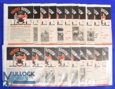 1952/53 Manchester United home football programmes (20) features nos 1-17, 20-22 - F/G condition