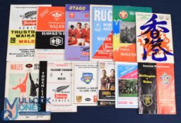 1969-2016 Wales Away Rugby Programmes in NZ, SA and S Pacific (12): v NZ 2nd test and Wellington,