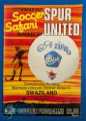 1983 in Swaziland: Manchester Utd v Spurs Soccer Safari match programme double issue for matches 4th