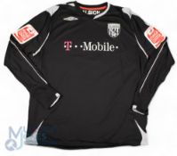 2006/07 Nathan Ellington No 9 West Bromwich Albion match issue away football shirt in black, Umbro/T