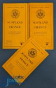 1948, 50 & 52 Scotland v France Rugby Programmes (3): One neatly taped to those famously tricky