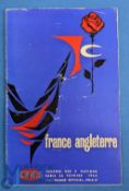 1964 France v England Rugby Programme: French flair to magazine-type covers. G/VG