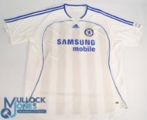 Chelsea 2006 away football shirt 'Shevchenko No 7' to reverse, Adidas, Samsung Mobile, in white,