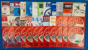 1970/71 Manchester Utd complete programme league season homes (21) plus homes Middlesbrough (FAC +