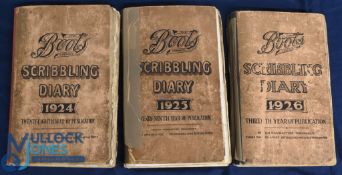 1924, 25 & 26 Wigan & Lancs Scrapbooks inc R Lge Coverage (3): Huge quantities of cuttings, very