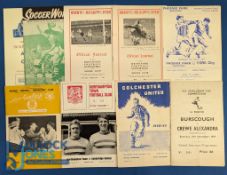 Football selection to include 1958/59 Colchester Utd v Norwich City, 1959/60 Burscough v Crewe