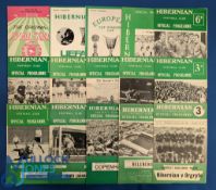 Selection of Hibernian home match programmes 1958/59 Orgryte (friendly), 1961/62 Belenenses (