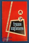 1962 France v England Rugby Programme: First French magazine style issue for this clash. G/VG